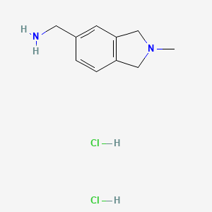 molecular formula C10H16Cl2N2 B2553318 (2-甲基-1,3-二氢异吲哚-5-基)甲胺；二盐酸盐 CAS No. 2248314-45-4