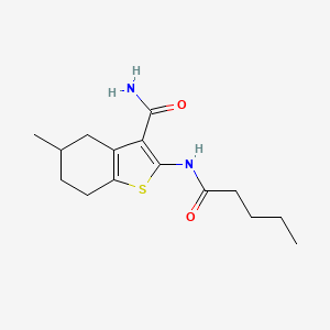 5-Methyl-2-pentanamido-4,5,6,7-tetrahydrobenzo[b]thiophene-3-carboxamide