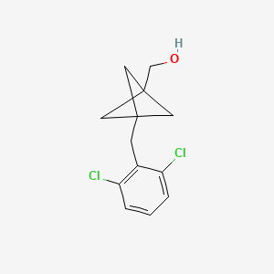 molecular formula C13H14Cl2O B2553326 [3-[(2,6-Dichlorophenyl)methyl]-1-bicyclo[1.1.1]pentanyl]methanol CAS No. 2287311-85-5