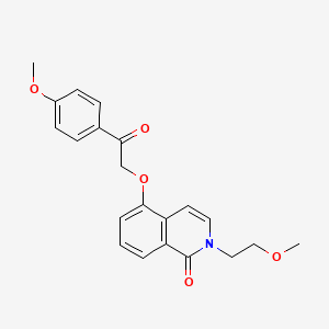 molecular formula C21H21NO5 B2553337 2-(2-Methoxyethyl)-5-[2-(4-methoxyphenyl)-2-oxoethoxy]isoquinolin-1-one CAS No. 898431-31-7