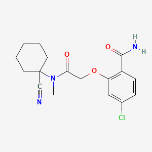 molecular formula C17H20ClN3O3 B2553339 4-Chloro-2-{[(1-cyanocyclohexyl)(methyl)carbamoyl]methoxy}benzamide CAS No. 1252365-51-7
