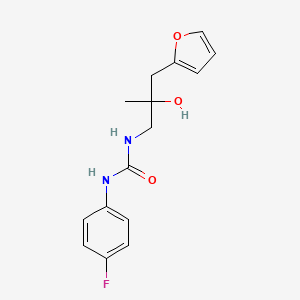 molecular formula C15H17FN2O3 B2553341 1-(4-氟苯基)-3-(3-(呋喃-2-基)-2-羟基-2-甲基丙基)脲 CAS No. 1795301-66-4