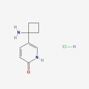 molecular formula C9H13ClN2O B2553355 5-(1-Aminocyclobutyl)-1H-pyridin-2-one;hydrochloride CAS No. 2375269-11-5