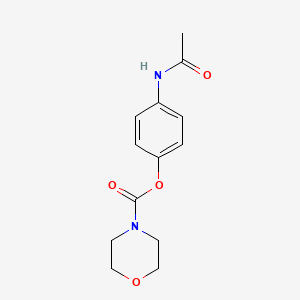 molecular formula C13H16N2O4 B2553356 4-乙酰氨基苯基吗啉-4-羧酸酯 CAS No. 303095-00-3