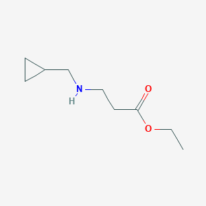 molecular formula C9H17NO2 B2553365 3-[(环丙基甲基)氨基]丙酸乙酯 CAS No. 182559-61-1