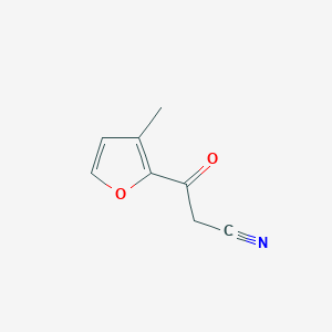 molecular formula C8H7NO2 B2553366 3-(3-甲基呋喃-2-基)-3-氧代丙腈 CAS No. 158386-96-0