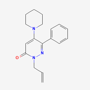 molecular formula C18H21N3O B2553373 6-苯基-5-(1-哌啶基)-2-丙-2-烯基-3-哒嗪酮 CAS No. 861208-96-0