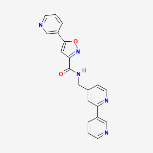 molecular formula C20H15N5O2 B2553386 N-([2,3'-bipyridin]-4-ylmethyl)-5-(pyridin-3-yl)isoxazole-3-carboxamide CAS No. 1903070-98-3