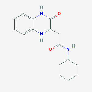 molecular formula C16H21N3O2 B255339 N-Cyclohexyl-2-(3-oxo-1,2,3,4-tetrahydro-quinoxalin-2-yl)-acetamide CAS No. 1008018-85-6