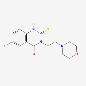 6-fluoro-3-(2-morpholin-4-ylethyl)-2-sulfanylidene-1H-quinazolin-4-one