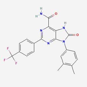 9-(3,4-dimethylphenyl)-8-oxo-2-(4-(trifluoromethyl)phenyl)-8,9-dihydro-7H-purine-6-carboxamide