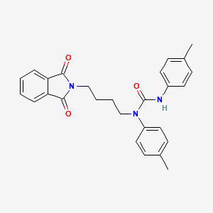 molecular formula C27H27N3O3 B2553402 1-(4-(1,3-Dioxoisoindolin-2-yl)butyl)-1,3-di-p-tolylurea CAS No. 391225-70-0
