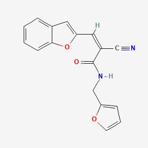molecular formula C17H12N2O3 B2553403 (Z)-3-(1-Benzofuran-2-yl)-2-cyano-N-(furan-2-ylmethyl)prop-2-enamide CAS No. 1010938-97-2