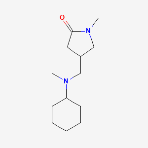 molecular formula C13H24N2O B2553404 4-((Cyclohexyl(methyl)amino)methyl)-1-methylpyrrolidin-2-one CAS No. 2097927-04-1
