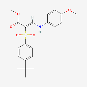 methyl (2Z)-2-[(4-tert-butylphenyl)sulfonyl]-3-[(4-methoxyphenyl)amino]acrylate