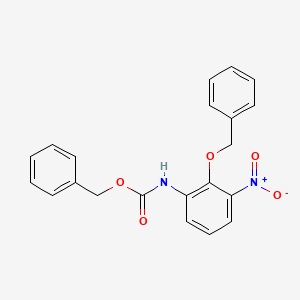 molecular formula C21H18N2O5 B2553432 N-苄基-2-(苄氧基)-3-硝基苯甲酸酯 CAS No. 2055119-21-4