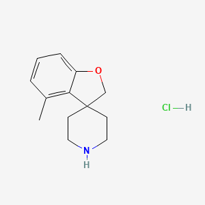 molecular formula C13H18ClNO B2553438 盐酸4-甲基-2H-螺[1-苯并呋喃-3,4'-哌啶] CAS No. 1824053-12-4