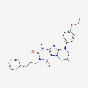 9-(4-ethoxyphenyl)-1,7-dimethyl-3-(3-phenylpropyl)-6,7,8,9-tetrahydropyrimido[2,1-f]purine-2,4(1H,3H)-dione