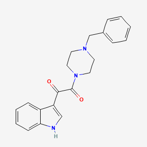 molecular formula C21H21N3O2 B2553446 1-(4-benzylpiperazin-1-yl)-2-(1H-indol-3-yl)ethane-1,2-dione CAS No. 96265-41-7