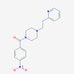 molecular formula C18H20N4O3 B255345 1-(4-Nitrobenzoyl)-4-(2-pyridin-2-ylethyl)piperazine 