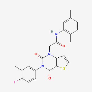 N-(2,5-dimethylphenyl)-2-[3-(4-fluoro-3-methylphenyl)-2,4-dioxo-1H,2H,3H,4H-thieno[3,2-d]pyrimidin-1-yl]acetamide