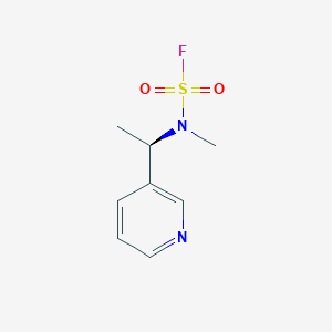 molecular formula C8H11FN2O2S B2553466 N-Methyl-N-[(1R)-1-pyridin-3-ylethyl]sulfamoyl fluoride CAS No. 2411177-77-8