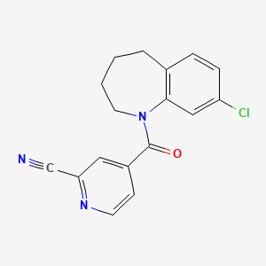 4-(8-chloro-2,3,4,5-tetrahydro-1H-1-benzazepine-1-carbonyl)pyridine-2-carbonitrile
