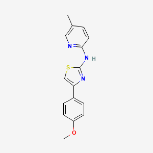 molecular formula C16H15N3OS B2553471 N-[4-(4-methoxyphenyl)-1,3-thiazol-2-yl]-5-methylpyridin-2-amine CAS No. 708999-56-8