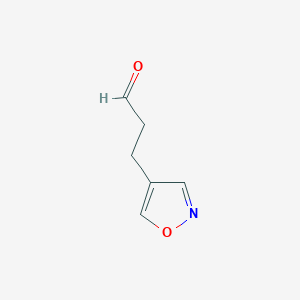 molecular formula C6H7NO2 B2553481 3-(1,2-Oxazol-4-yl)propanal CAS No. 1909324-99-7