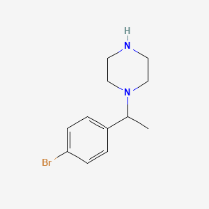 molecular formula C12H17BrN2 B2553482 1-[1-(4-Bromophenyl)ethyl]piperazine CAS No. 512164-44-2