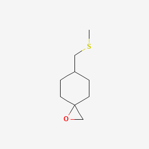 molecular formula C9H16OS B2553483 6-(Methylsulfanylmethyl)-1-oxaspiro[2.5]octane CAS No. 2248350-50-5