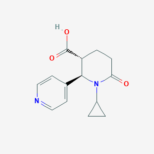 molecular formula C14H16N2O3 B2553486 (2R,3R)-1-cyclopropyl-6-oxo-2-(pyridin-4-yl)piperidine-3-carboxylic acid CAS No. 2026722-60-9