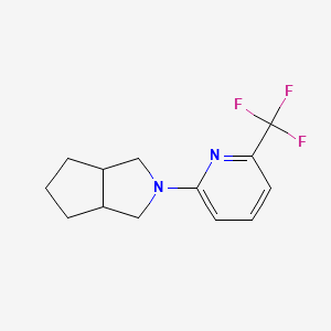 molecular formula C13H15F3N2 B2553487 2-[6-(Trifluoromethyl)pyridin-2-yl]-3,3a,4,5,6,6a-hexahydro-1H-cyclopenta[c]pyrrole CAS No. 2326077-68-1