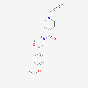 molecular formula C20H28N2O3 B2553523 N-{2-hydroxy-2-[4-(propan-2-yloxy)phenyl]ethyl}-1-(prop-2-yn-1-yl)piperidine-4-carboxamide CAS No. 1376003-73-4