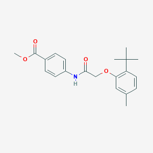 molecular formula C21H25NO4 B255354 Methyl 4-{[(2-tert-butyl-5-methylphenoxy)acetyl]amino}benzoate 