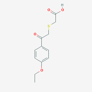 molecular formula C12H14O4S B255355 (4-Ethoxy-phenacylmercapto)-acetic acid 