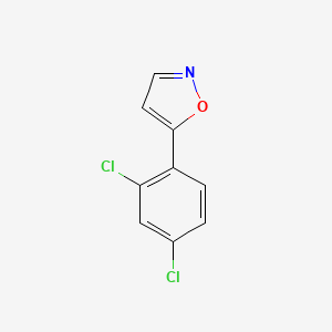 molecular formula C9H5Cl2NO B2553579 5-(2,4-Dichlorophenyl)isoxazole CAS No. 260973-78-2; 76344-98-4