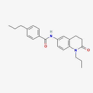 molecular formula C22H26N2O2 B2553598 N-(2-氧代-1-丙基-1,2,3,4-四氢喹啉-6-基)-4-丙基苯甲酰胺 CAS No. 946220-53-7