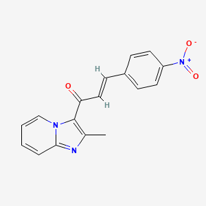 molecular formula C17H13N3O3 B2553603 (E)-1-(2-甲基咪唑并[1,2-a]吡啶-3-基)-3-(4-硝基苯基)-2-丙烯-1-酮 CAS No. 1357155-88-4