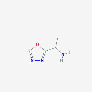 molecular formula C4H7N3O B2553605 1-(1,3,4-Oxadiazol-2-yl)ethan-1-amine CAS No. 1082469-10-0