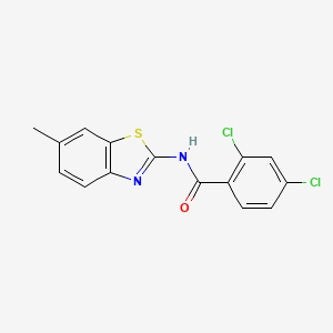molecular formula C15H10Cl2N2OS B2553607 2,4-dichloro-N-(6-methyl-1,3-benzothiazol-2-yl)benzamide CAS No. 301235-95-0