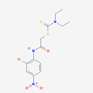 2-(2-Bromo-4-nitroanilino)-2-oxoethyl diethyldithiocarbamate