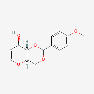 molecular formula C14H16O5 B2553620 4,6-O-(4-甲氧基亚苄基)-D-葡糖醛 CAS No. 312623-79-3