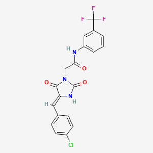 molecular formula C19H13ClF3N3O3 B2553624 2-[(4Z)-4-[(4-氯苯基)亚甲基]-2,5-二氧代咪唑烷-1-基]-N-[3-(三氟甲基)苯基]乙酰胺 CAS No. 867041-26-7