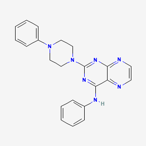molecular formula C22H21N7 B2553630 N-苯基-2-(4-苯基哌嗪-1-基)喹啉-4-胺 CAS No. 946218-72-0