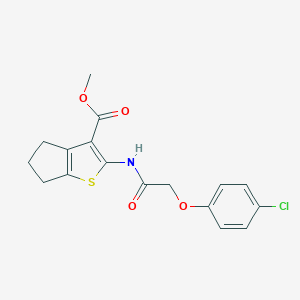 molecular formula C17H16ClNO4S B255364 methyl 2-{[(4-chlorophenoxy)acetyl]amino}-5,6-dihydro-4H-cyclopenta[b]thiophene-3-carboxylate 