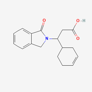 molecular formula C17H19NO3 B2553643 3-(3-cyclohexenyl)-3-(1-oxo-1,3-dihydro-2H-isoindol-2-yl)propanoic acid CAS No. 866144-53-8