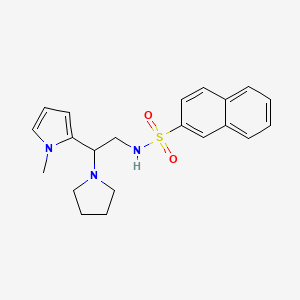 N-(2-(1-methyl-1H-pyrrol-2-yl)-2-(pyrrolidin-1-yl)ethyl)naphthalene-2-sulfonamide