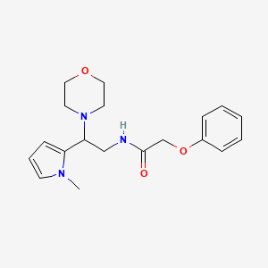 molecular formula C19H25N3O3 B2553653 N-(2-(1-甲基-1H-吡咯-2-基)-2-吗啉基乙基)-2-苯氧基乙酰胺 CAS No. 1049363-25-8