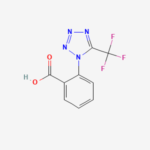molecular formula C9H5F3N4O2 B2553662 2-[5-(Trifluoromethyl)tetrazol-1-yl]benzoic acid CAS No. 2416231-67-7